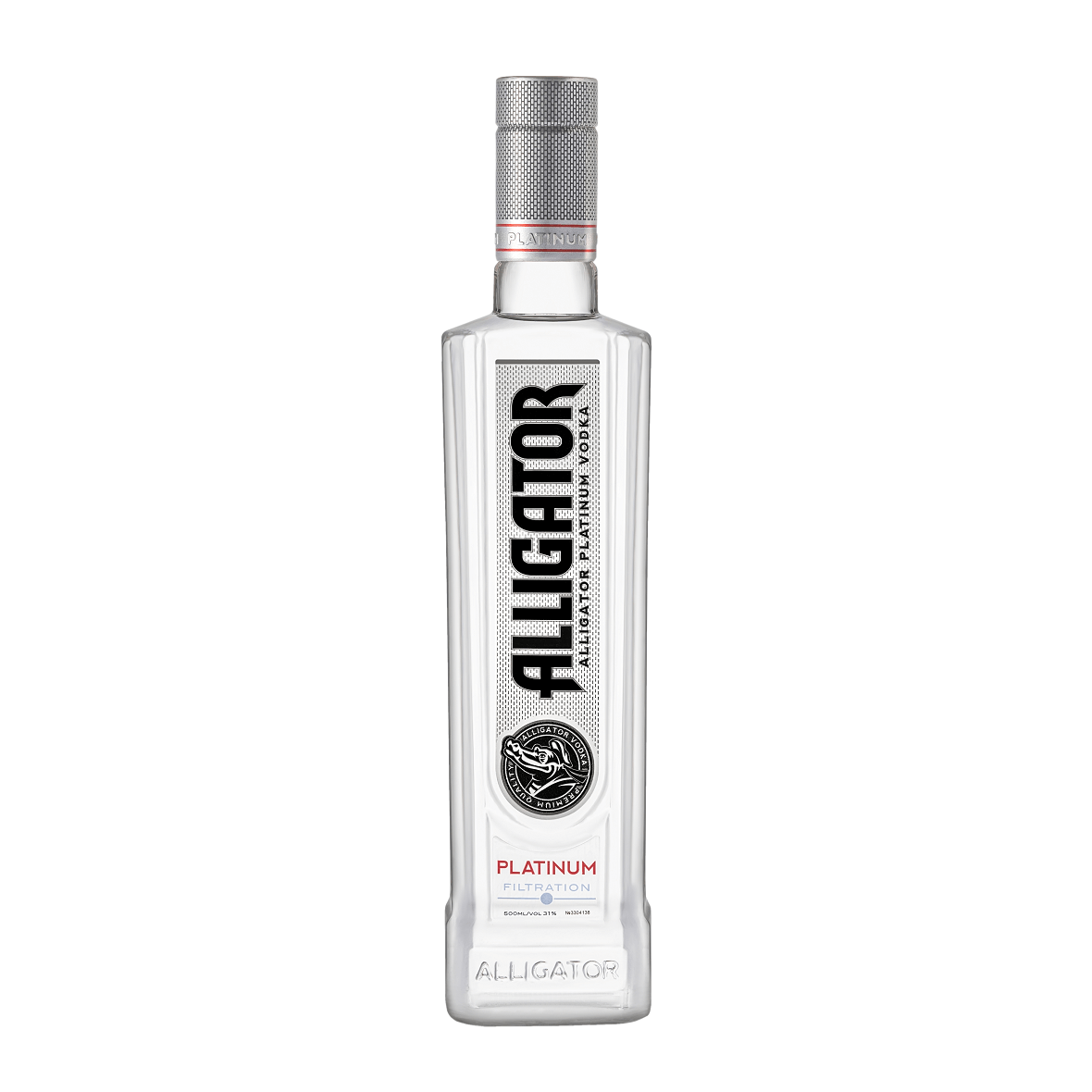Rượu Vodka Cá Sấu Đen Alligator Platinum 500ml